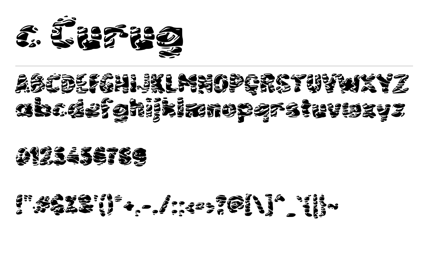 c Curug Font preview