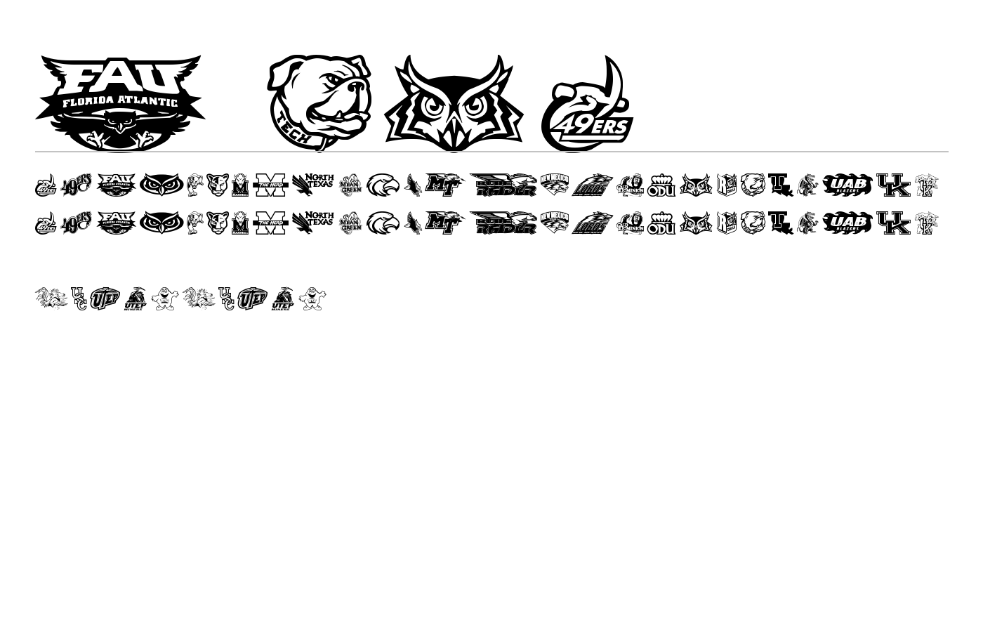 C-USA Font preview