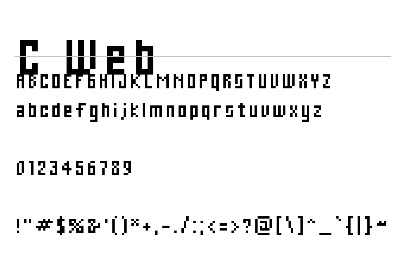 C Web Font preview