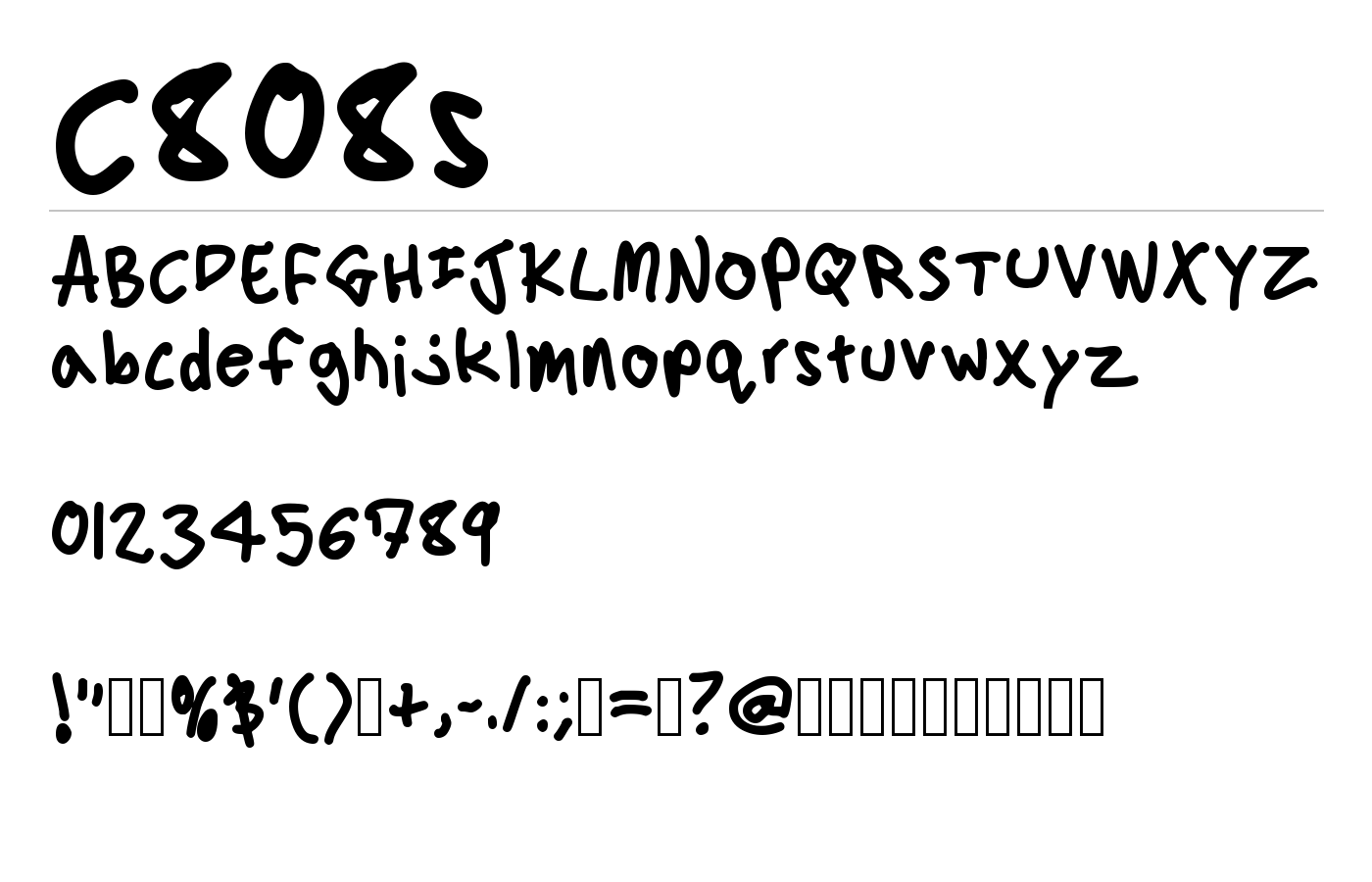 C808s Font preview