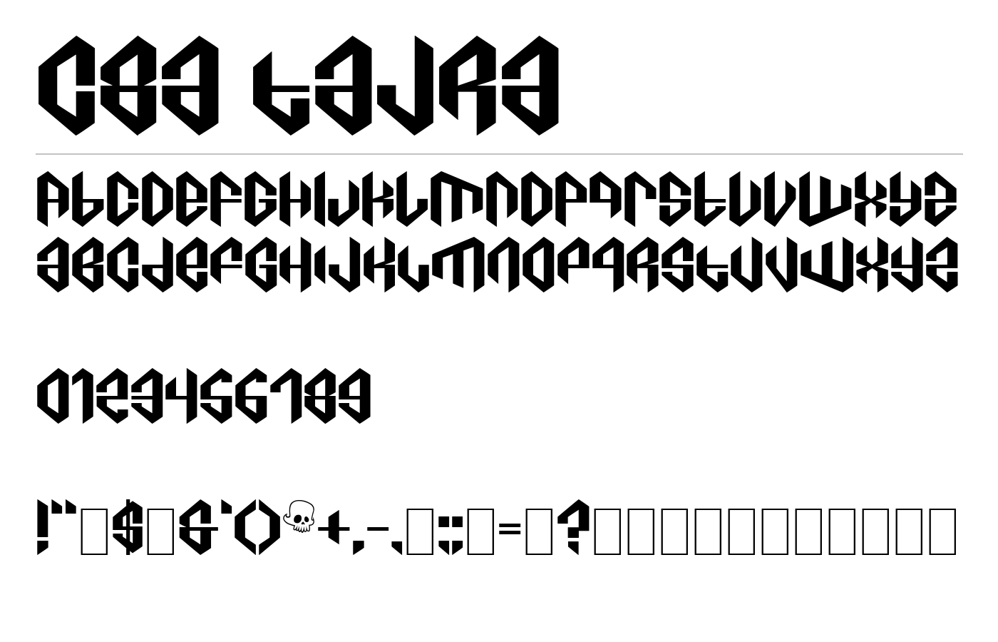 c8a tajra Font preview
