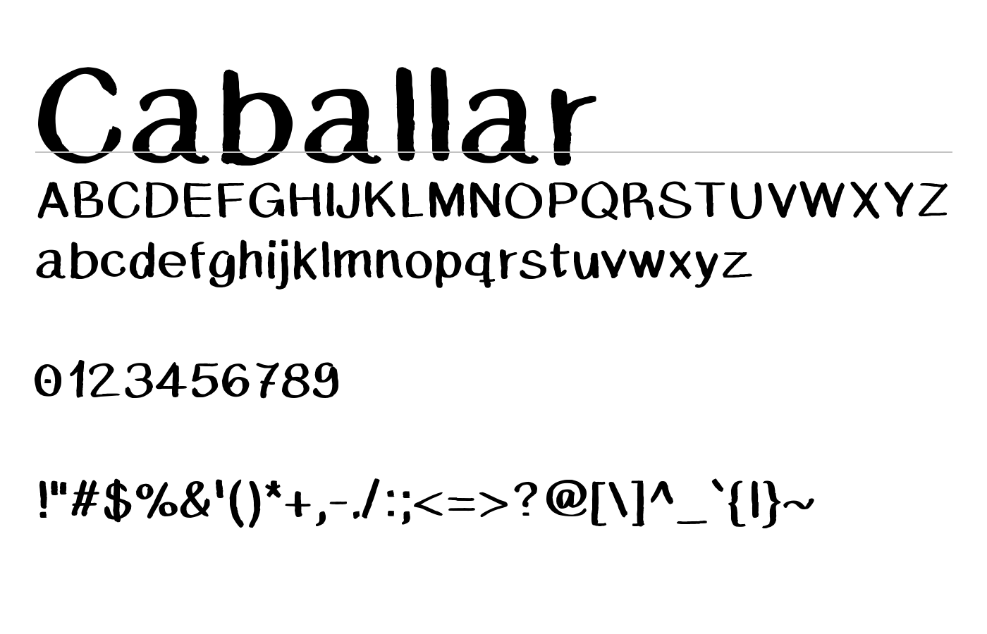 Caballar Font preview