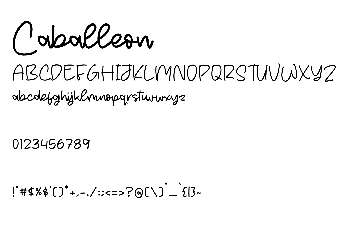 Caballeon Font preview