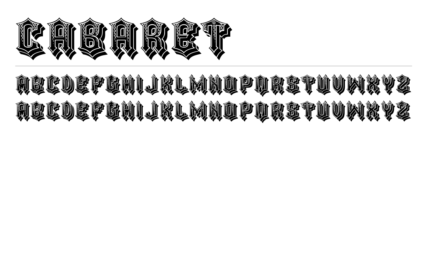Cabaret Font preview