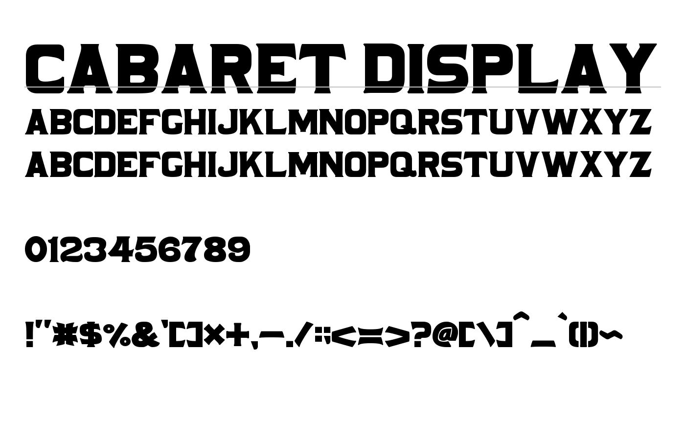 Cabaret Display Font preview