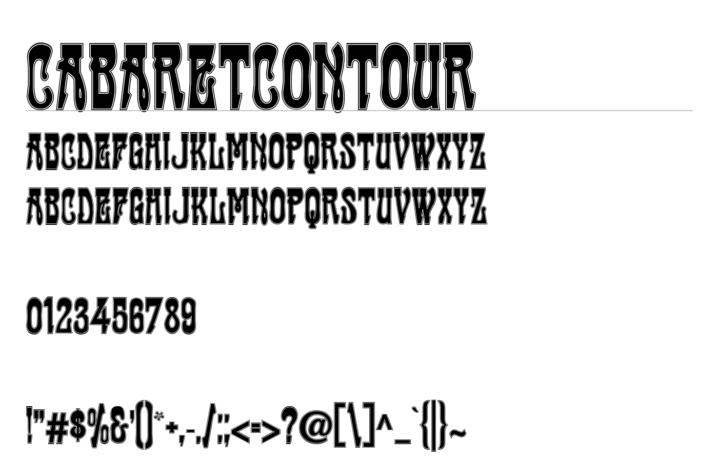CabaretContour Font preview
