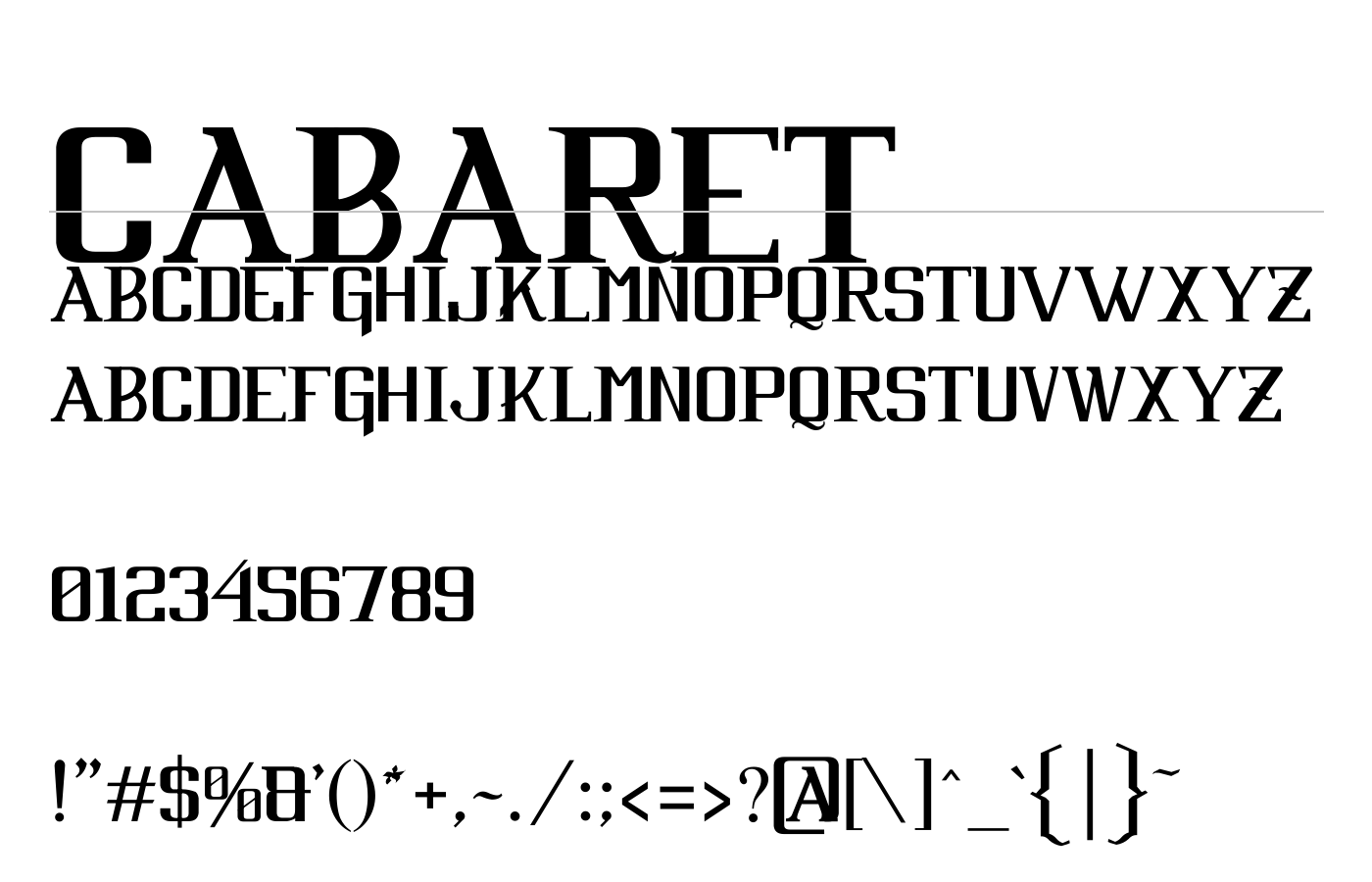 Cabaret Font preview