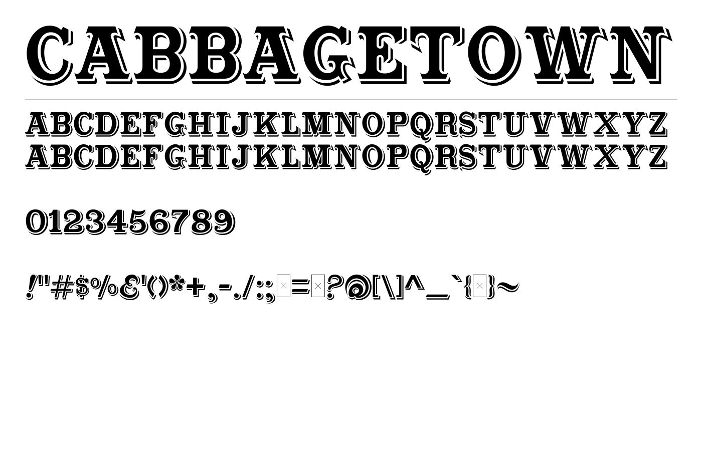 Cabbagetown Font preview