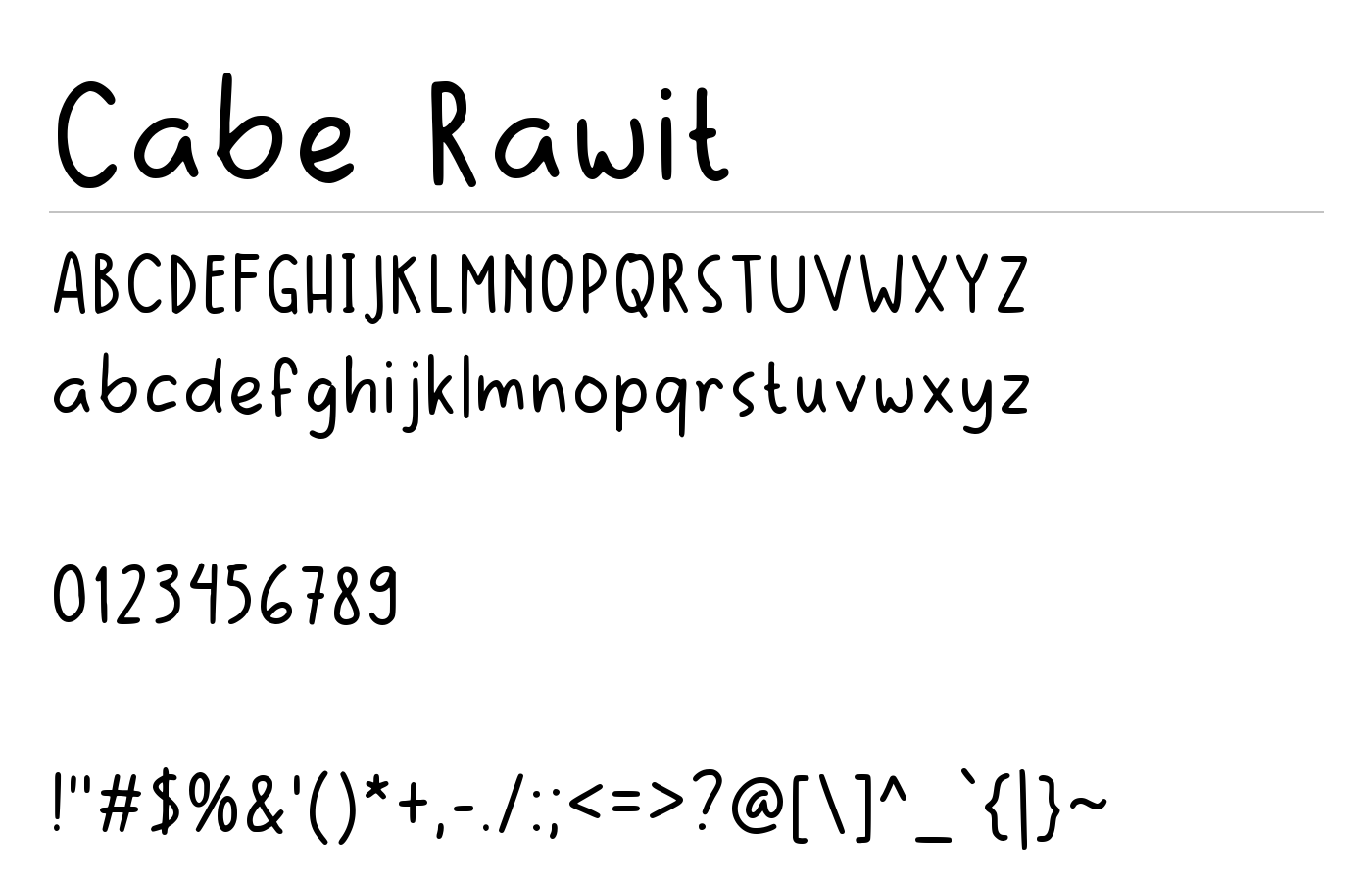 Cabe Rawit Font preview