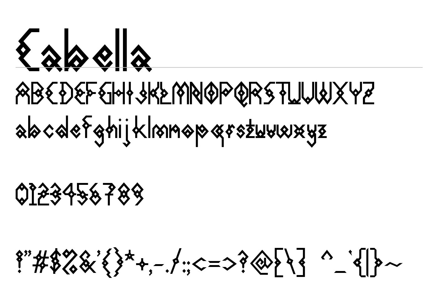 Cabella Font preview