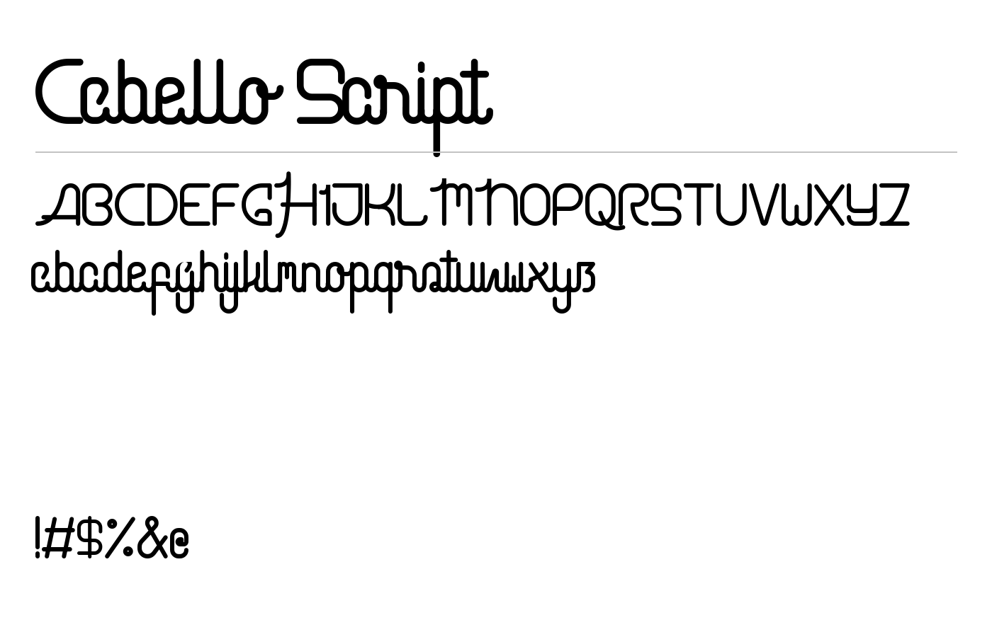 Cabello Script Font preview
