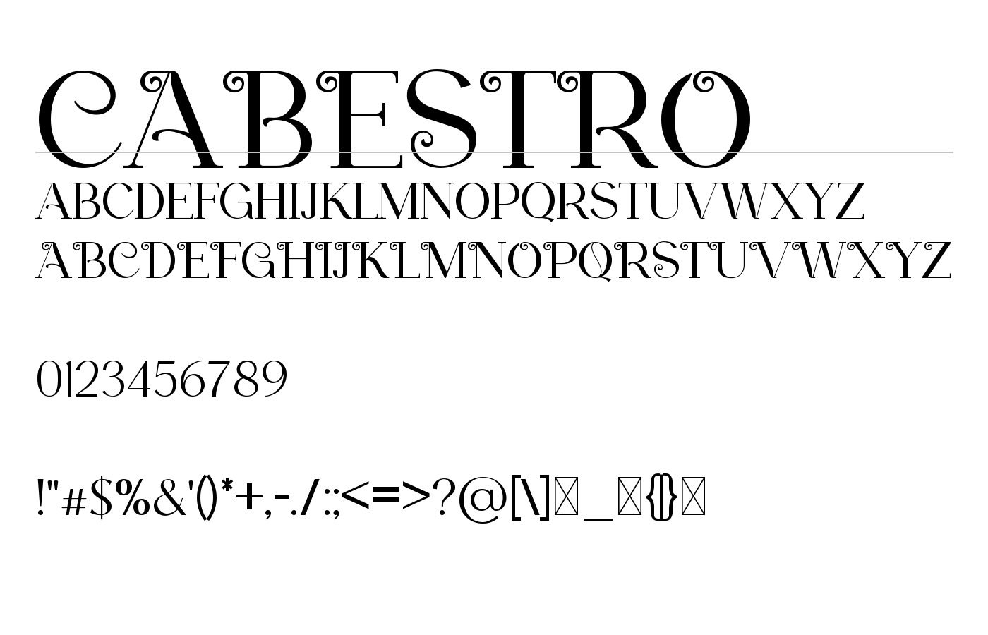 cabestro Font preview