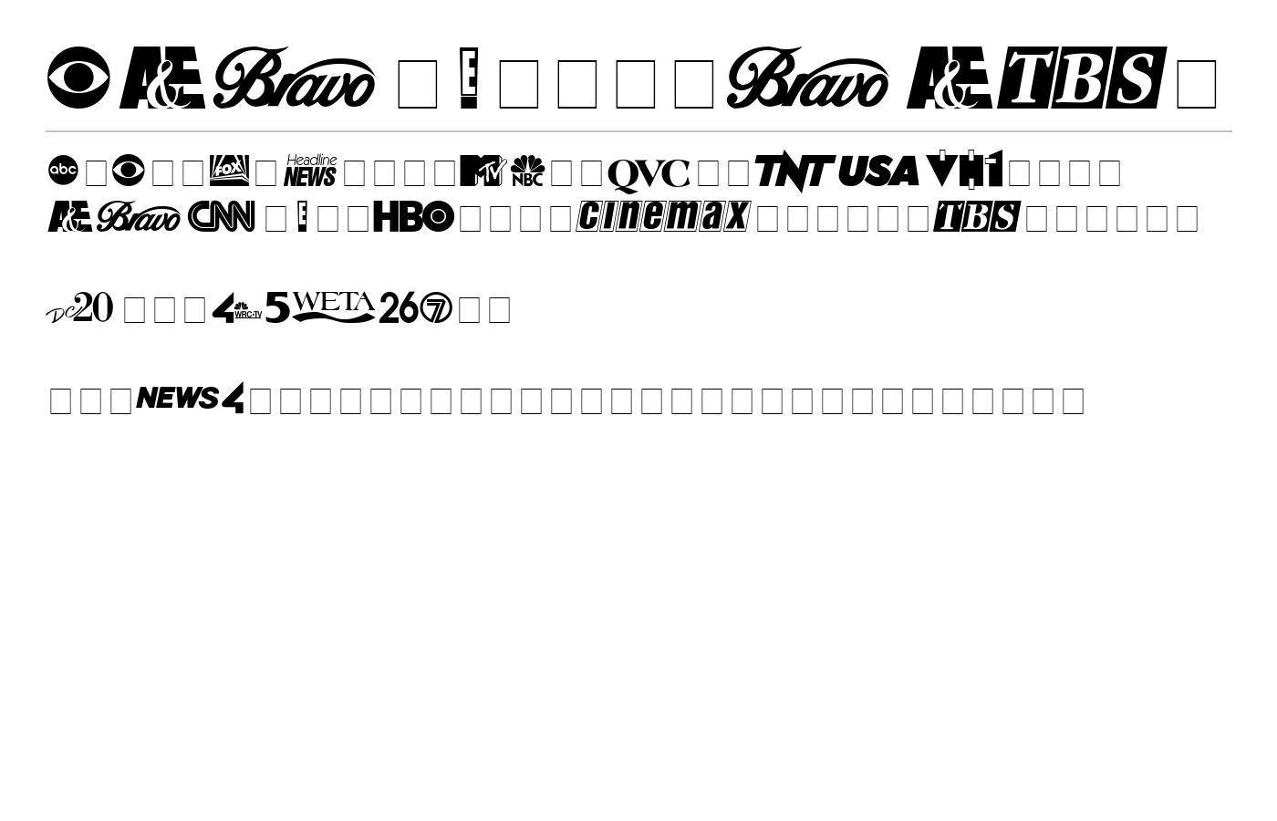 CableDingbats Font preview