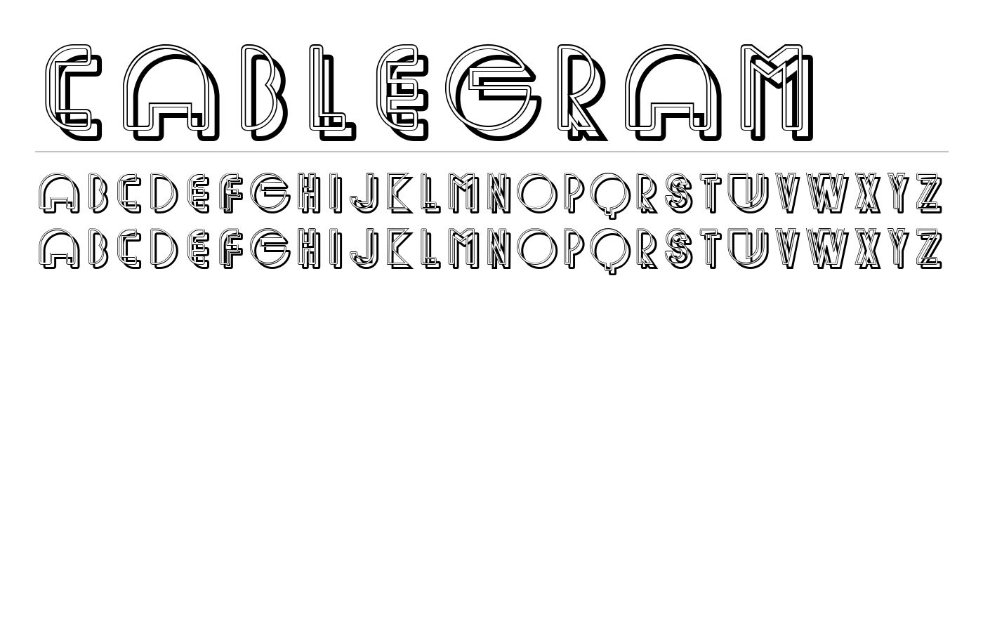 Cablegram Font preview