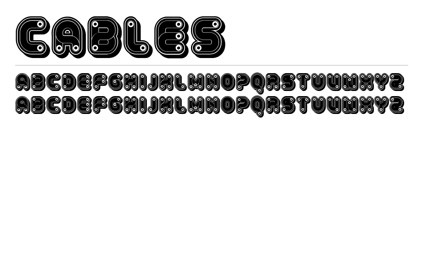 Cables Font preview