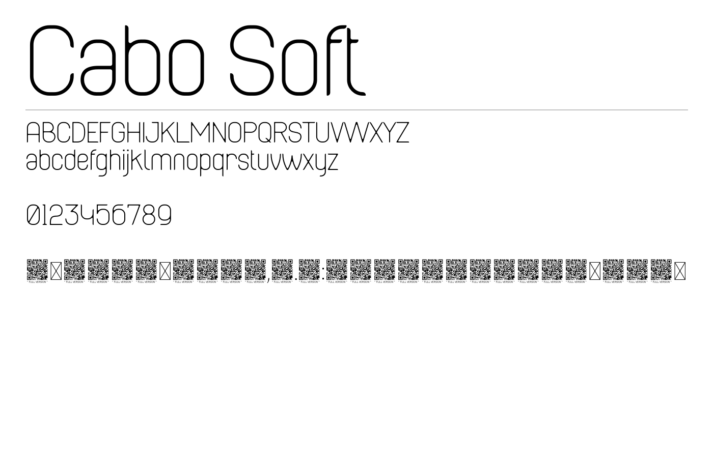 Cabo Soft Font preview