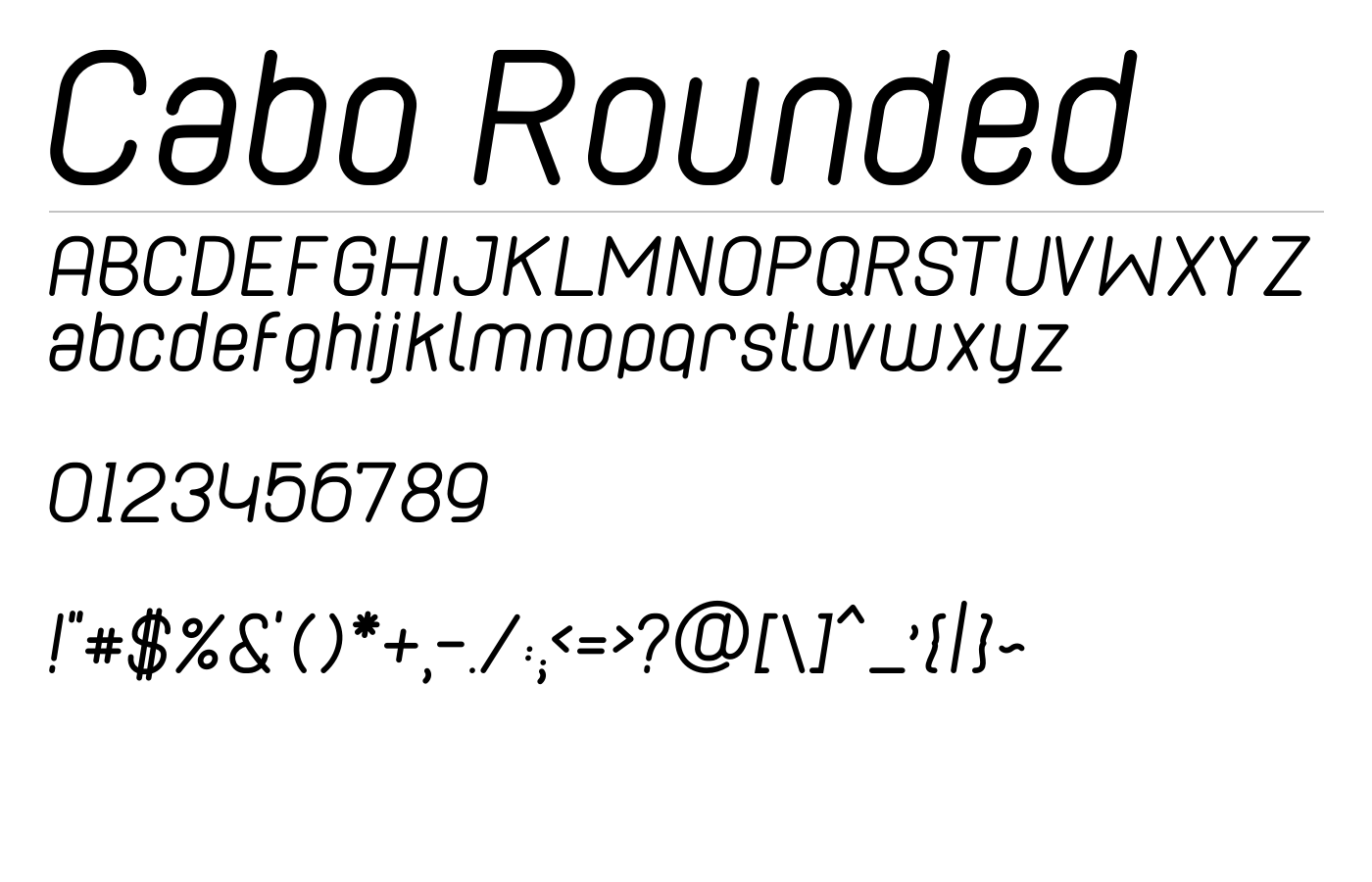 Cabo Font preview