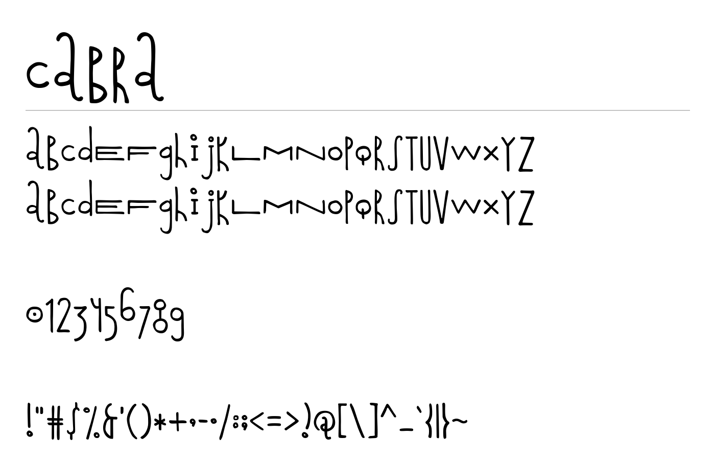 Cabra Font preview