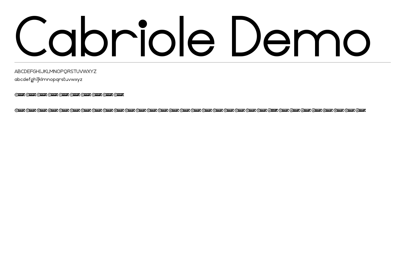 Cabriole Demo Font preview