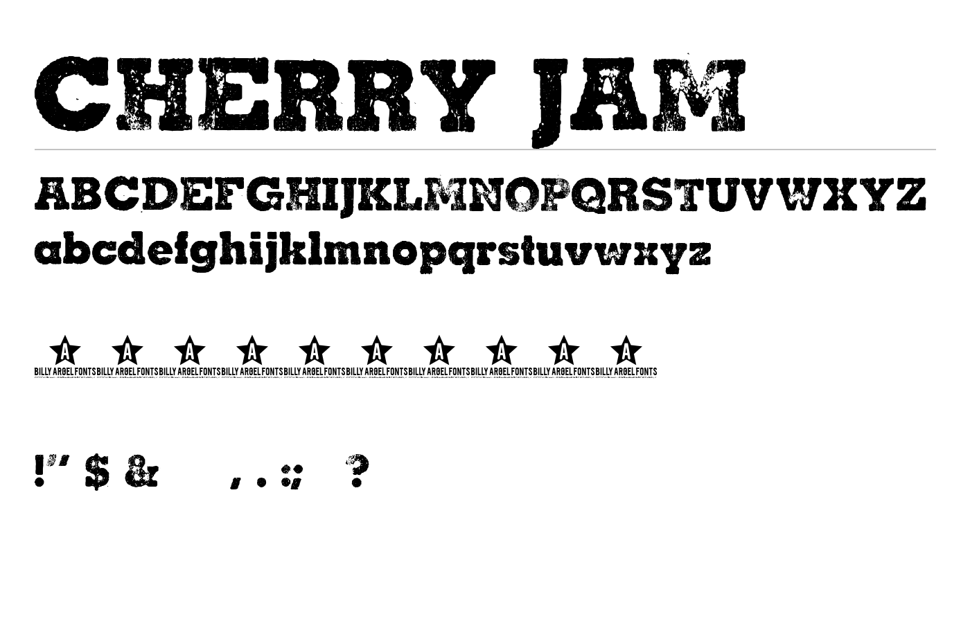 CHERRY JAM Font preview