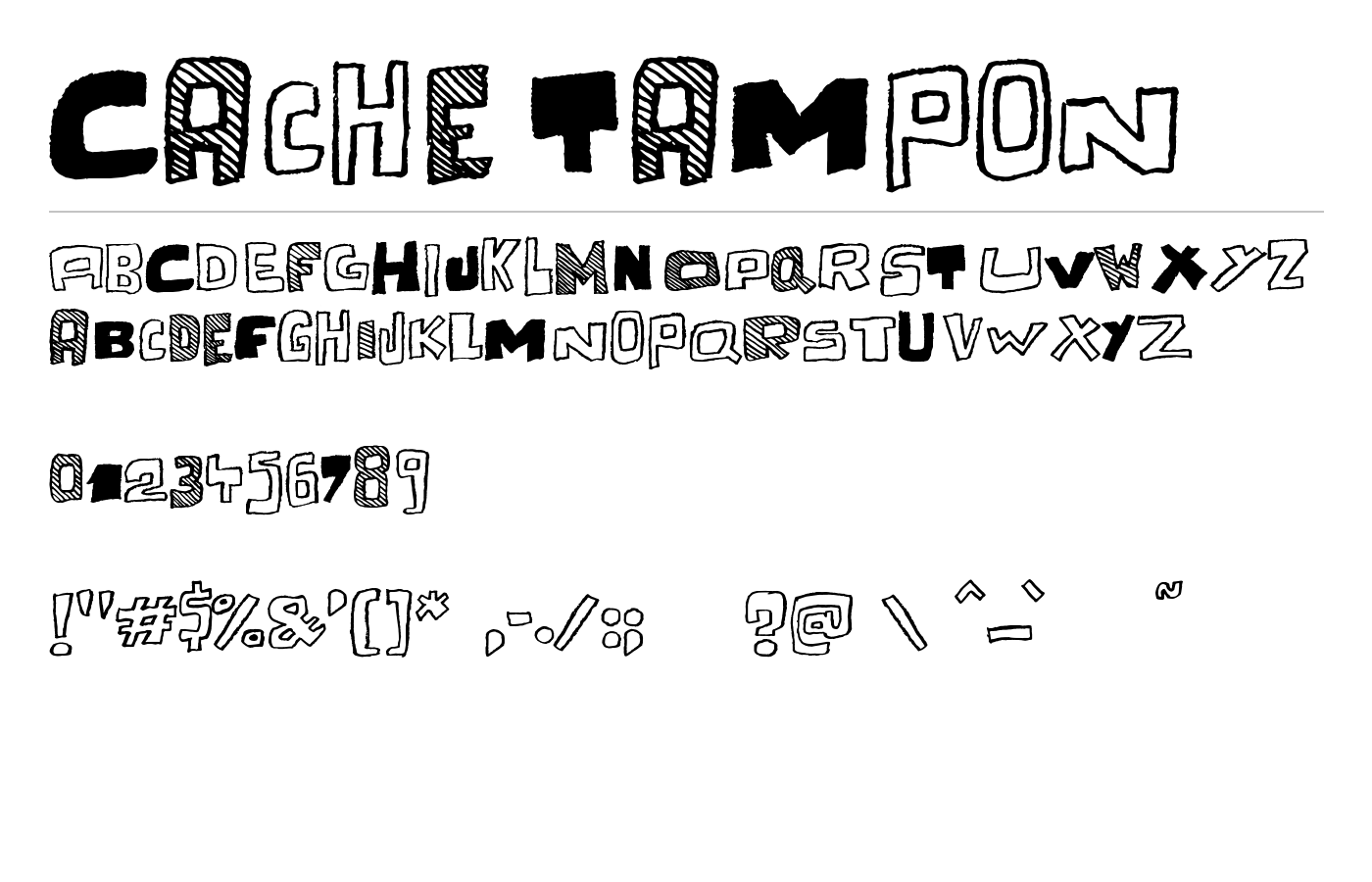 Cache Tampon Font preview