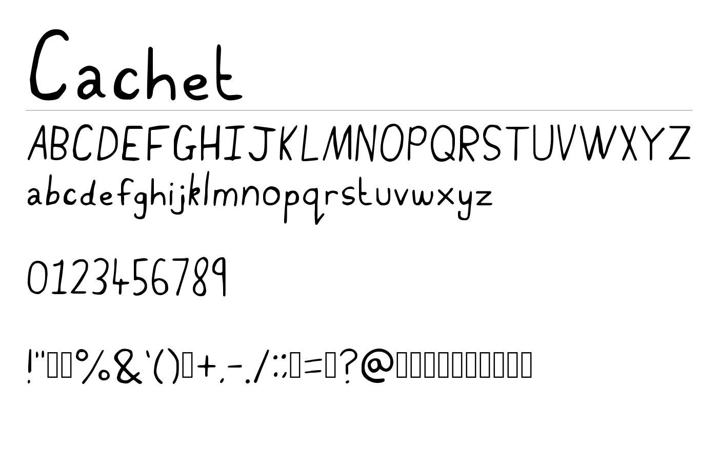 Cachet Font preview