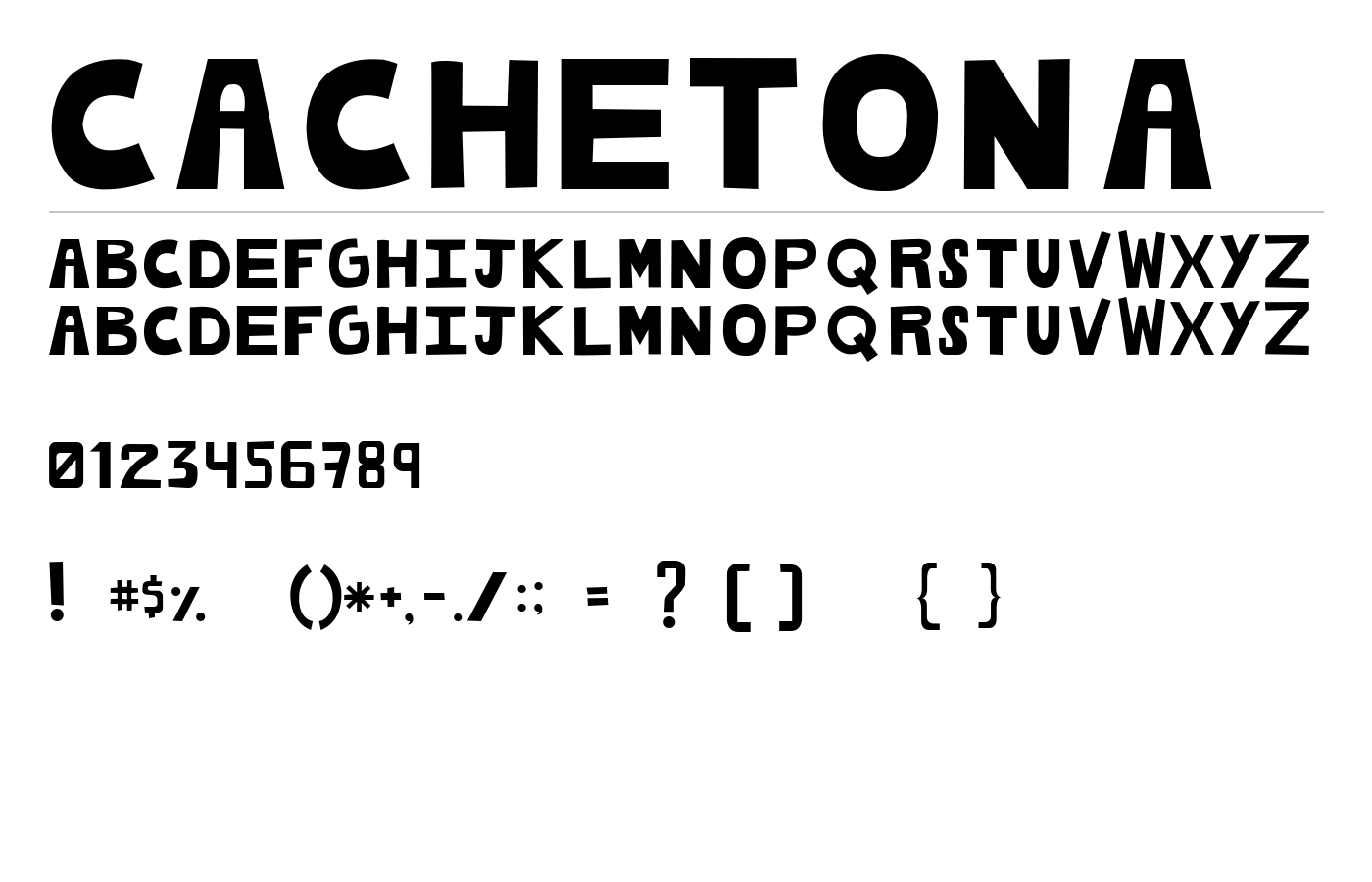 cachetona Font preview