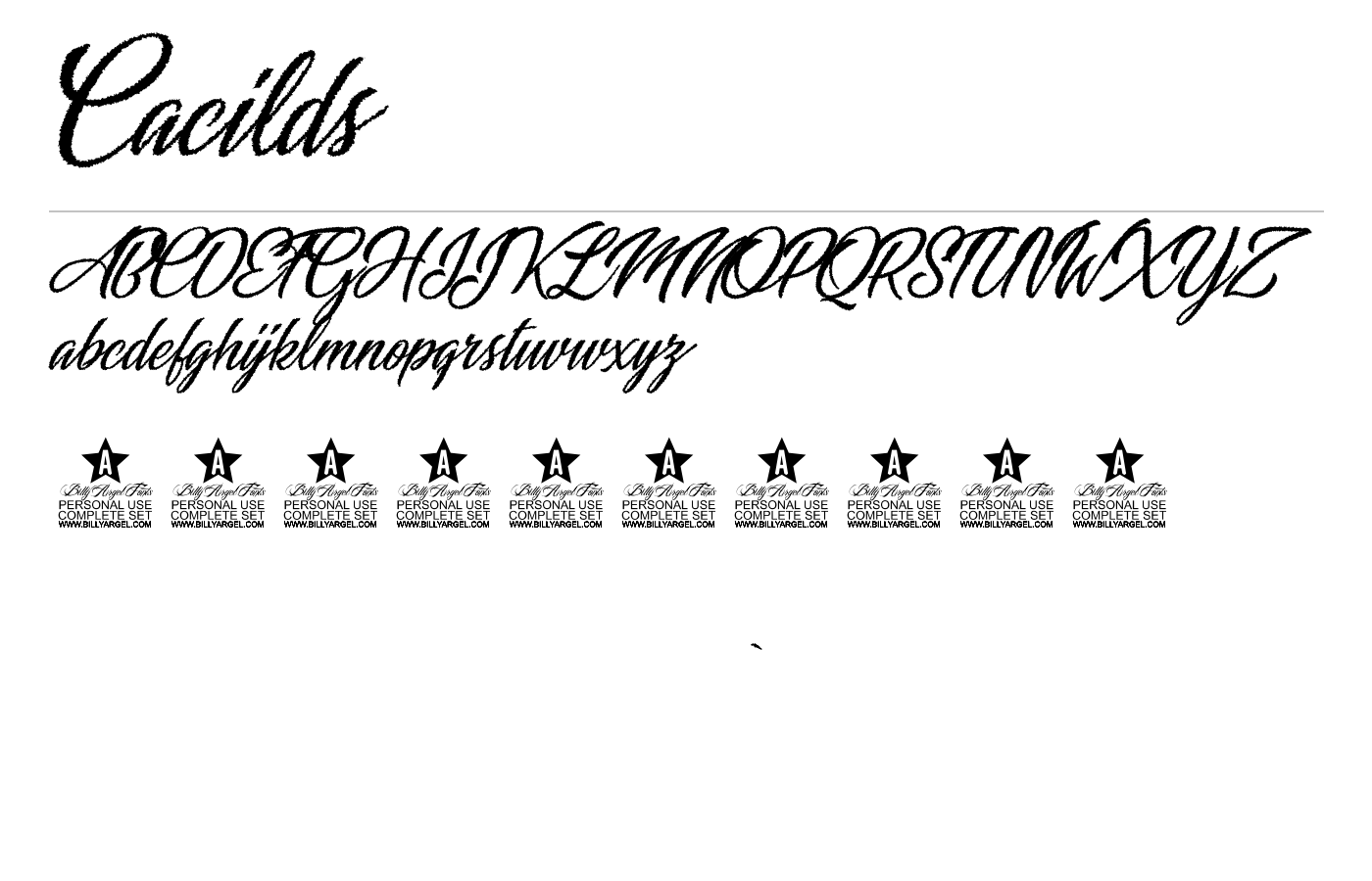 Cacilds Font preview