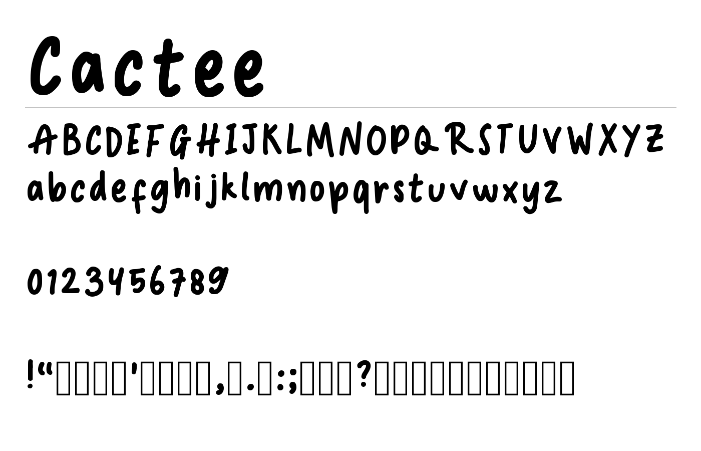 Cactee Font preview