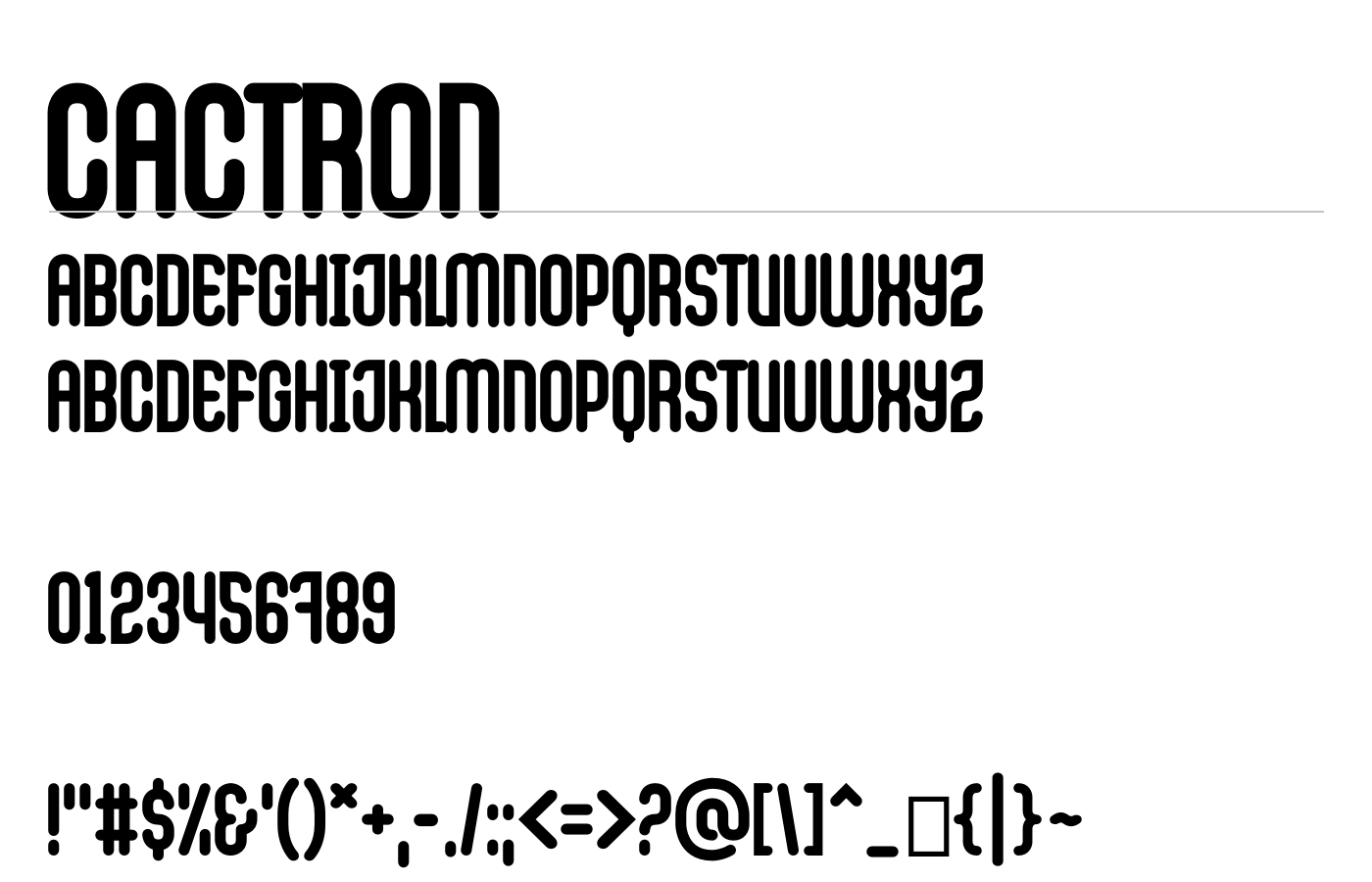 Cactron Font preview