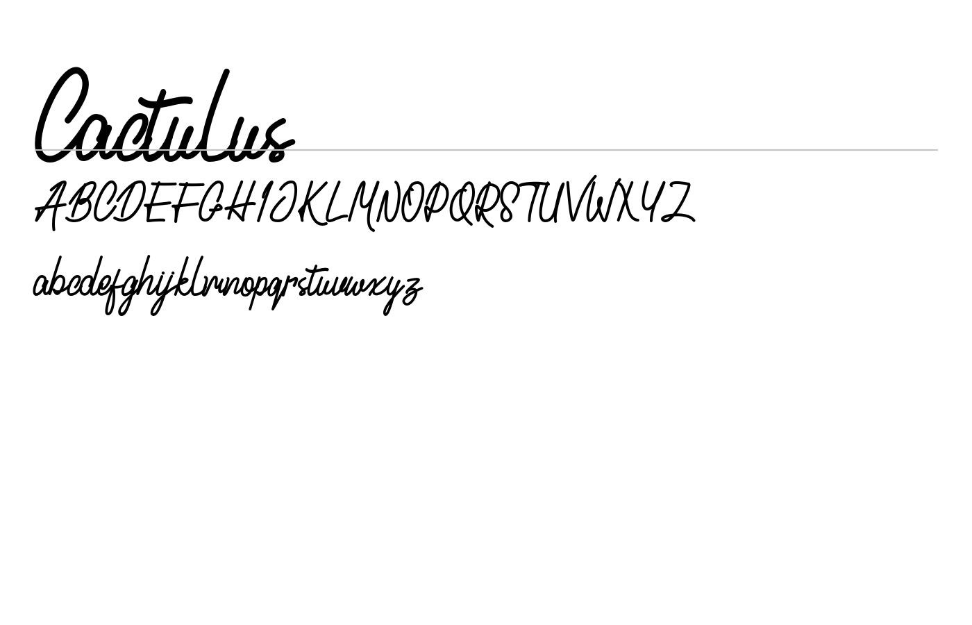Cactulus Font preview