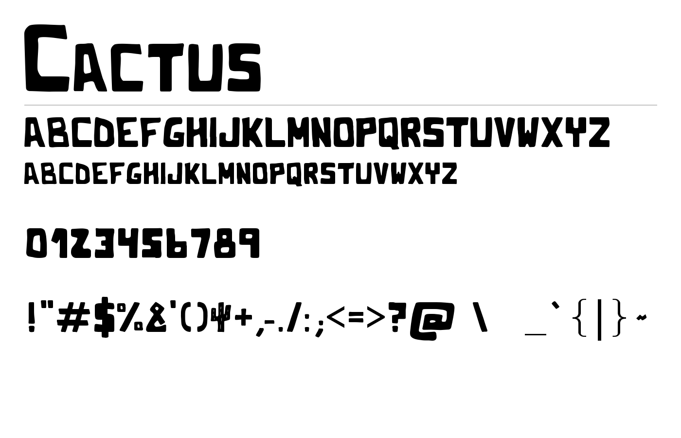 Cactus Font preview