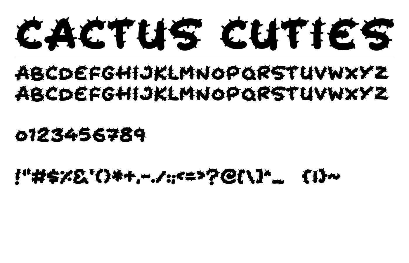 Cactus Cuties Font preview