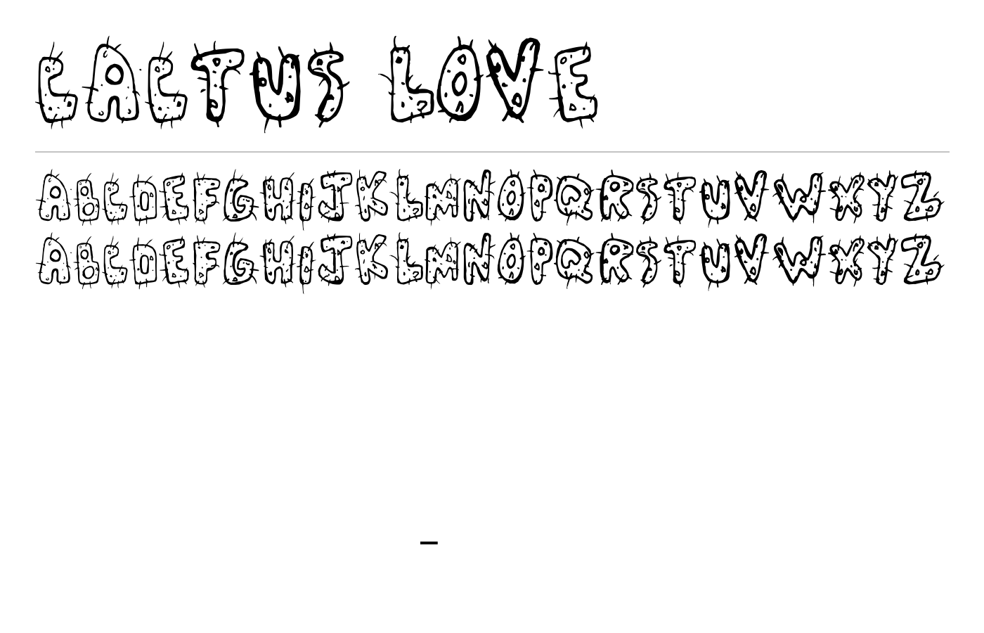 Cactus Love Font preview