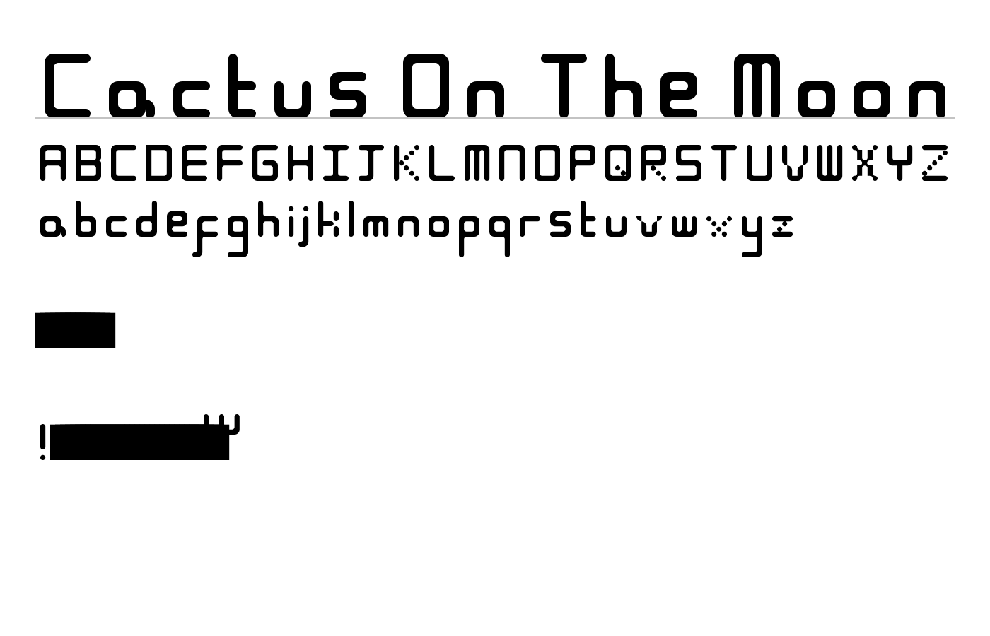Cactus On The Moon Font preview