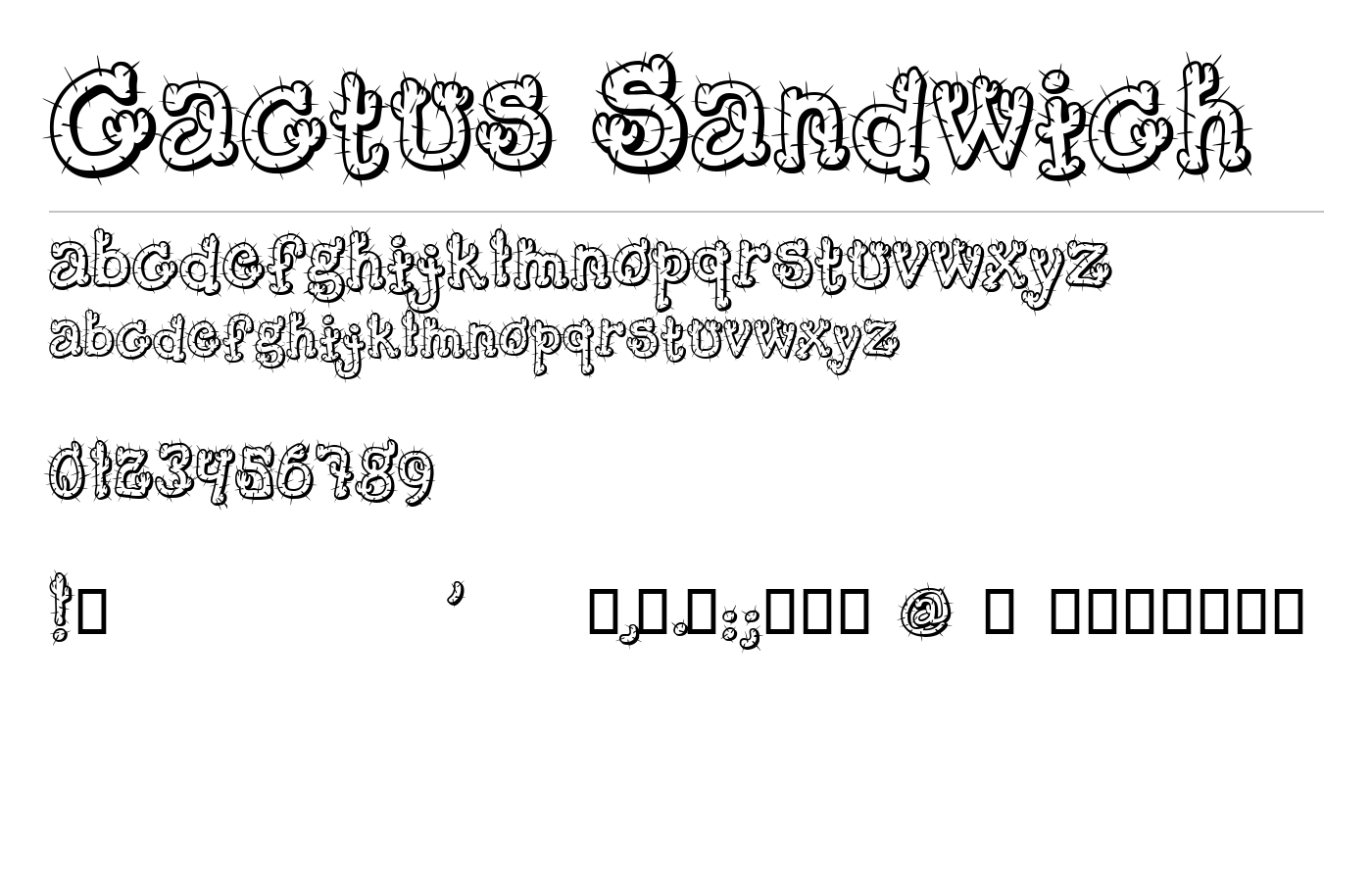 Cactus Sandwich Font preview