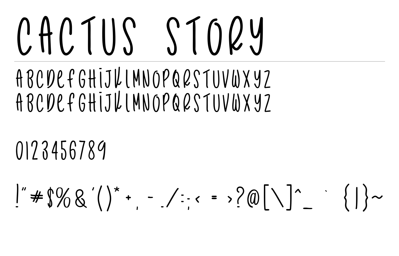Cactus Story Font preview