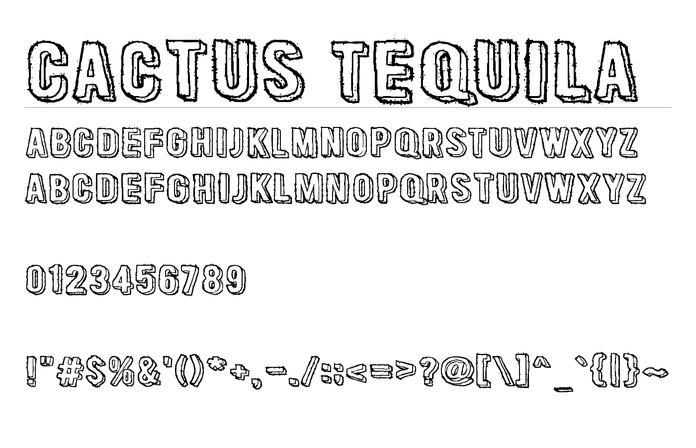 Cactus Tequila Font preview