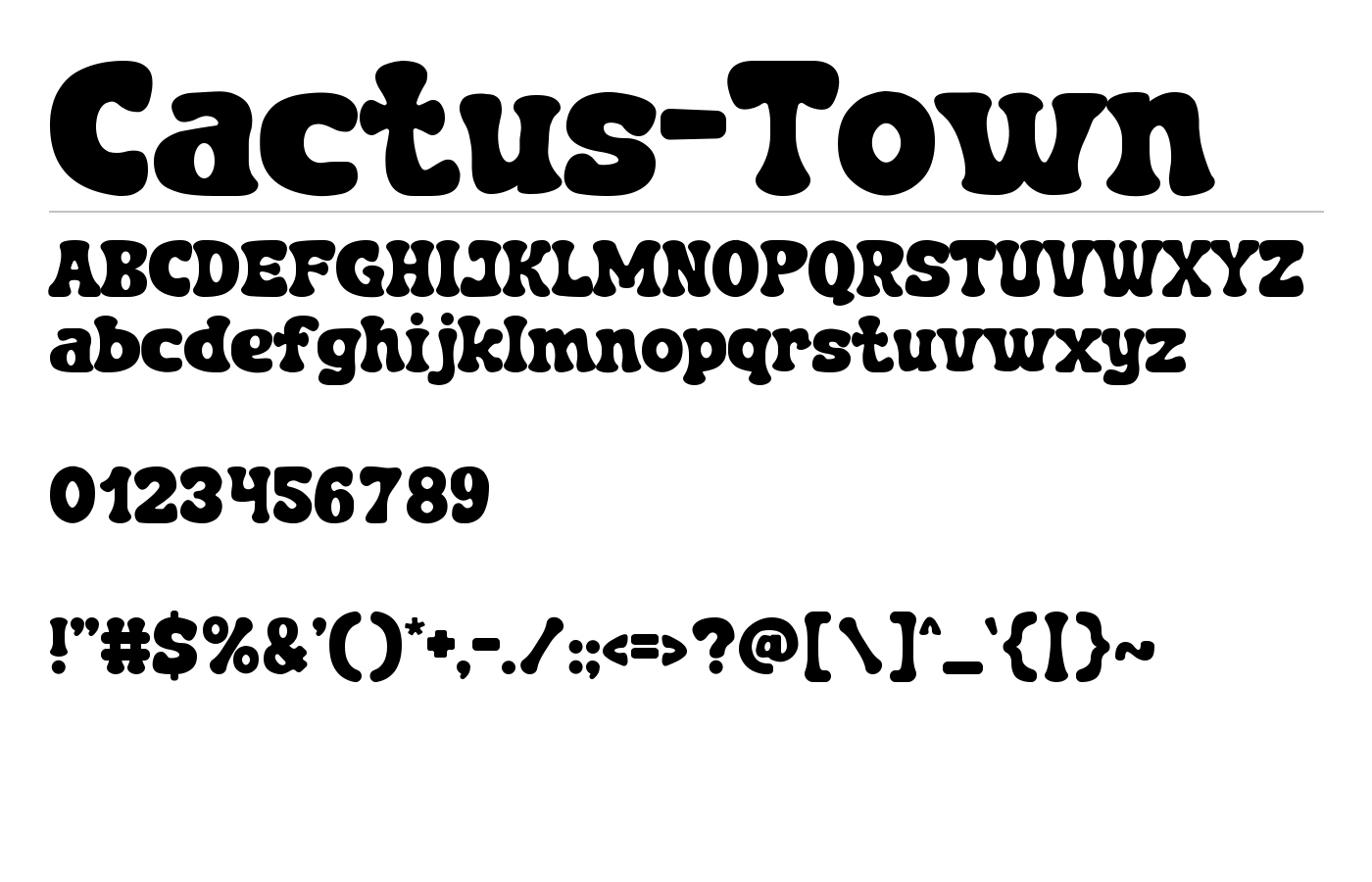 Cactus-Town Font preview