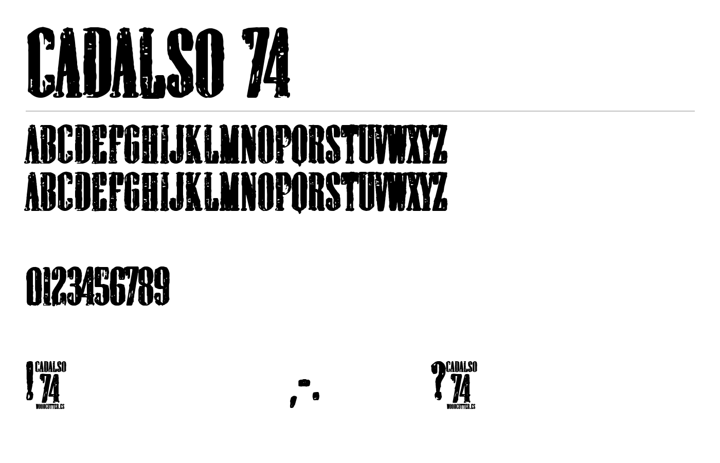 cadalso 74 Font preview