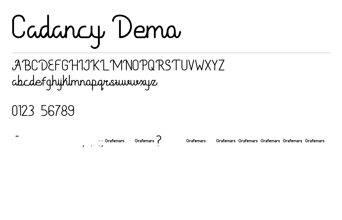 Cadancy Demo Font preview