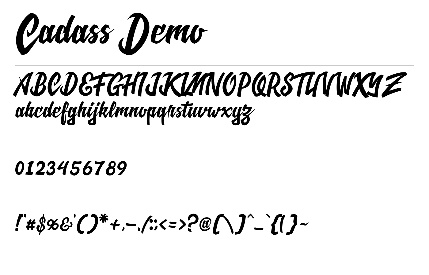 Cadass Demo Font preview
