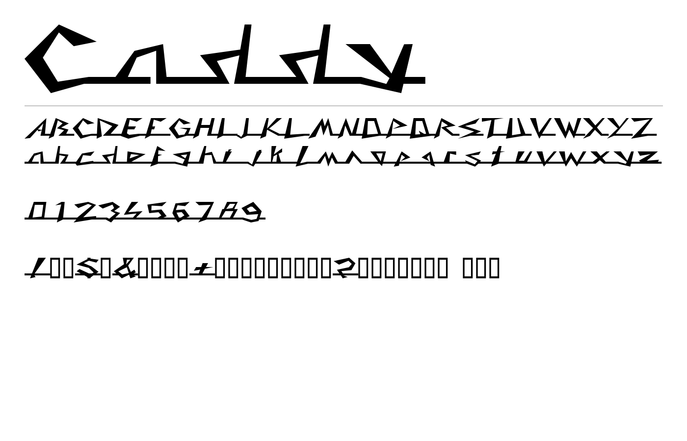 Caddy Font preview