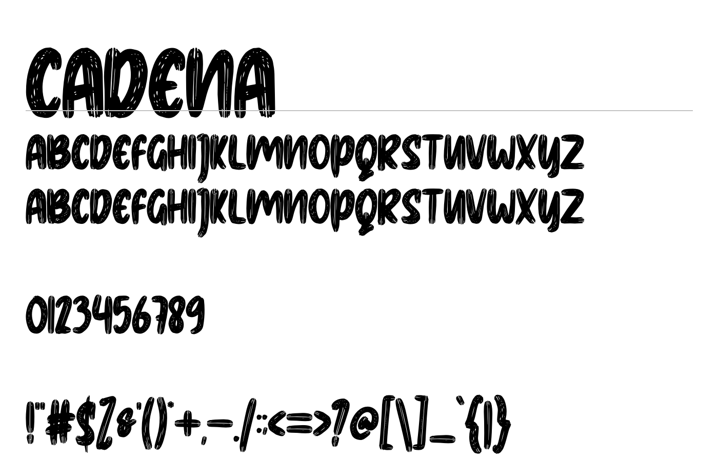 Cadena Font preview