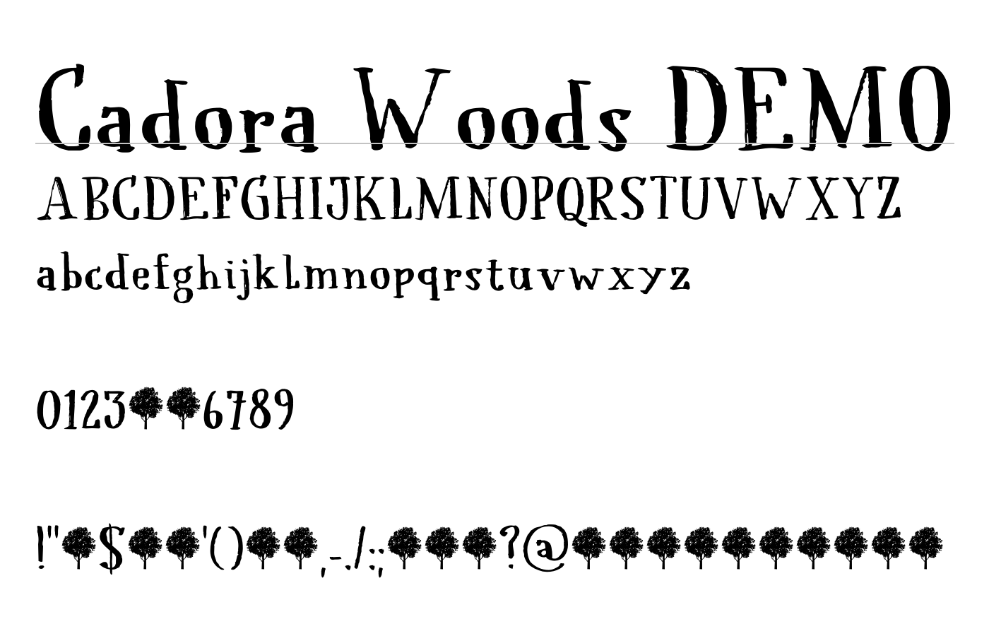 Cadora Woods DEMO Font preview