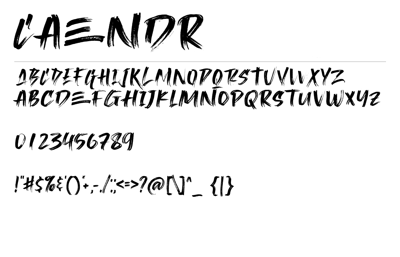 Caendr Font preview