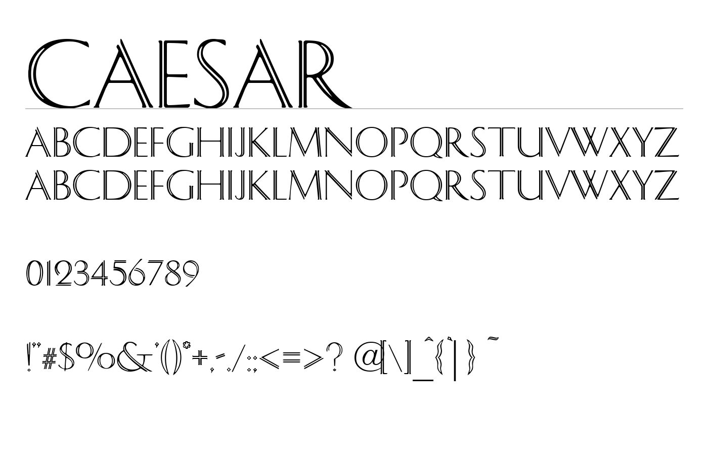 Caesar Font preview