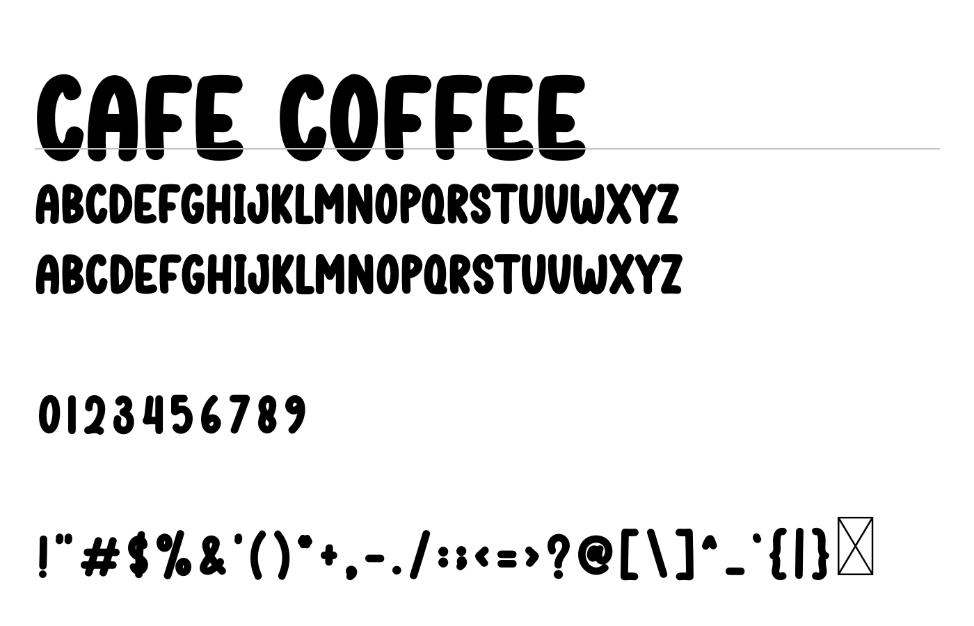 Cafe Coffee Font preview