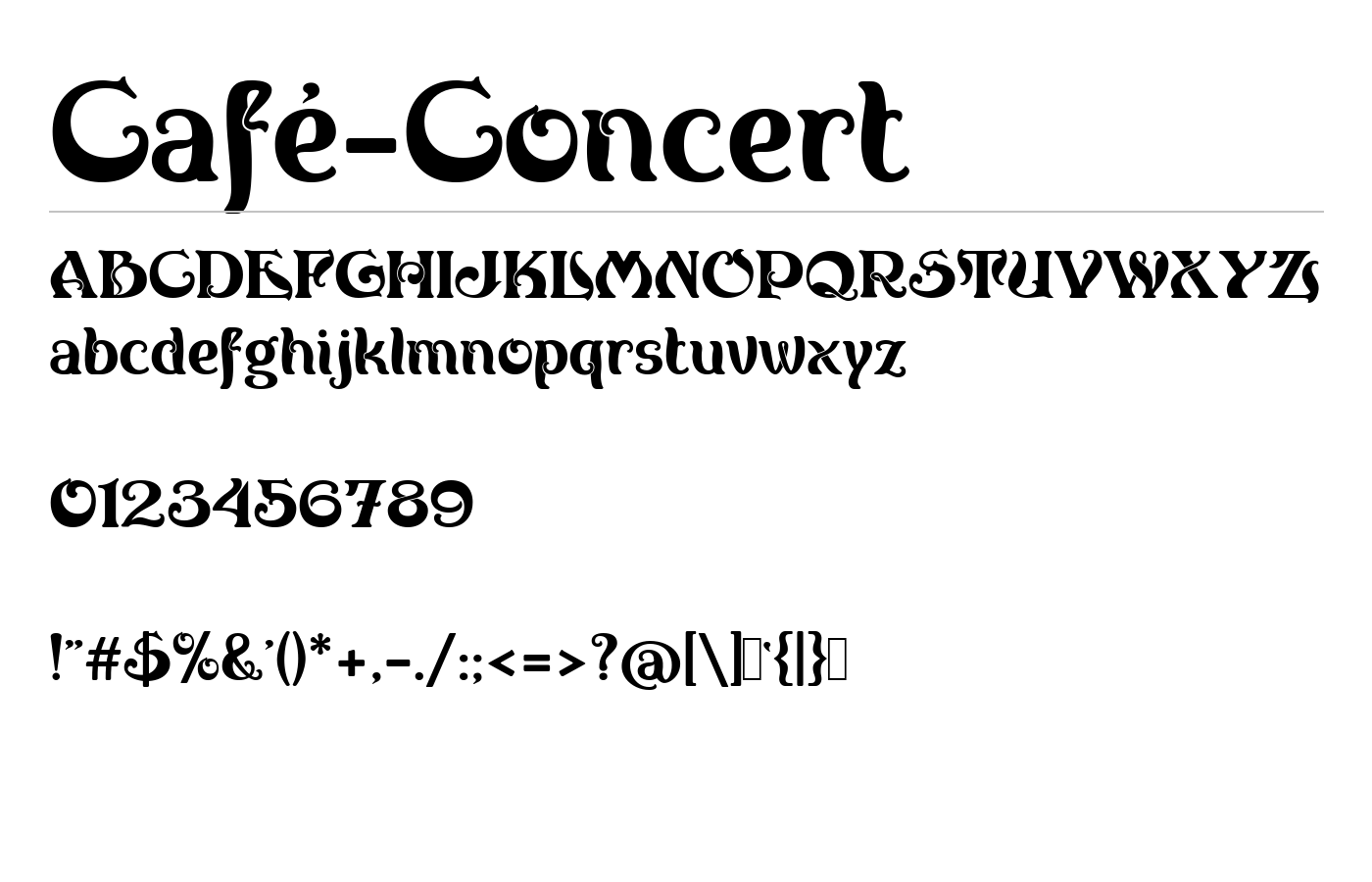 Café-Concert Font preview