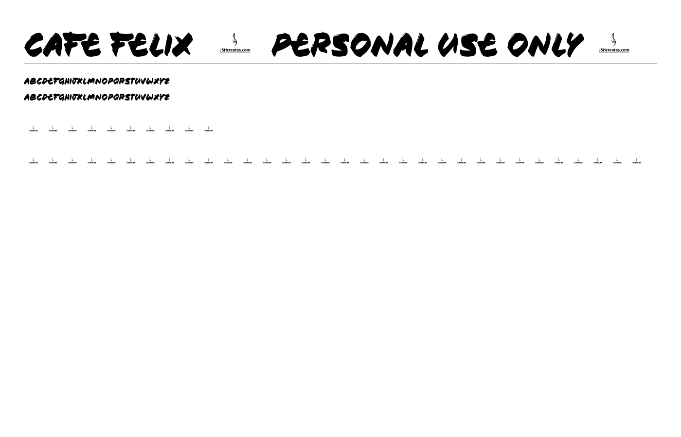 Cafe Felix (Personal Use Only) Font preview